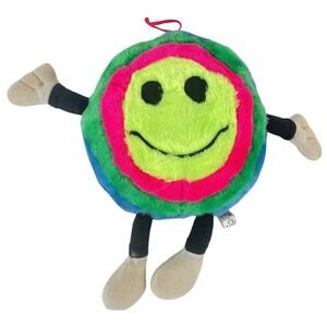 Vintage Rhode Island Novelty Multicolor Smiley Face Man Plush Toy Stuffed Animal